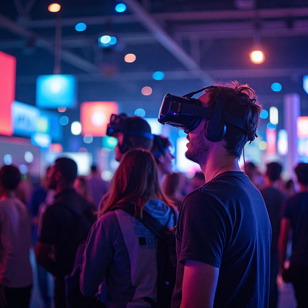 GameZone Expo VR zone visitors experiencing virtual reality